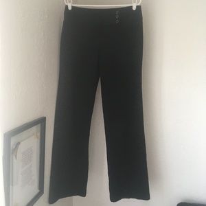 Iz Byer Black Straight-Leg Slacks